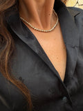 Collar de perlas con plata